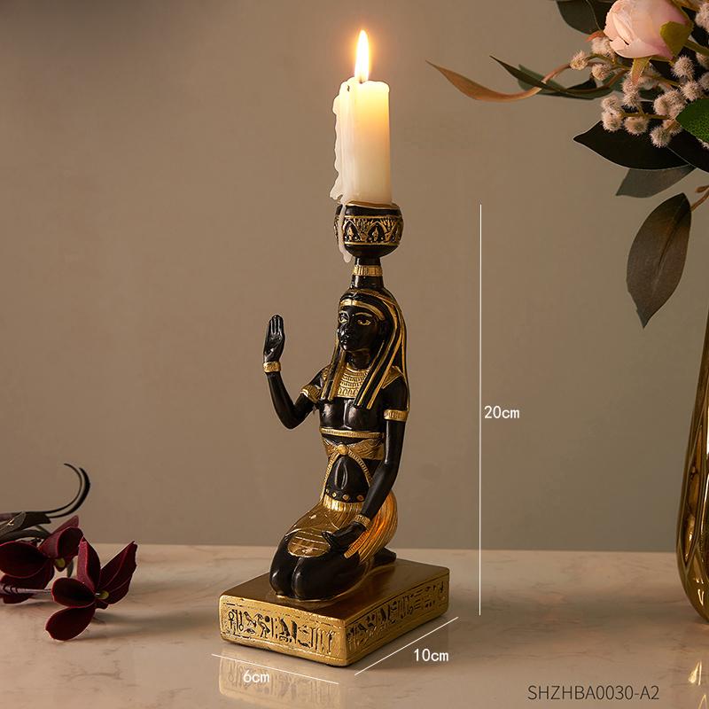 Vintage Sculpture Egyptian Cat Statue Goddess Bastet Statuette Cat God Figurine Living Room Office Desk Decoration Home Decor