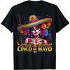 Cinco De Mayo Sugar Skull Woman Sombrero Graphic TShirt Casual Cotton Tee