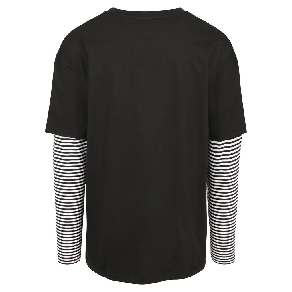 Urban Classics Mens Striped Double Layered Oversized T-Shirt