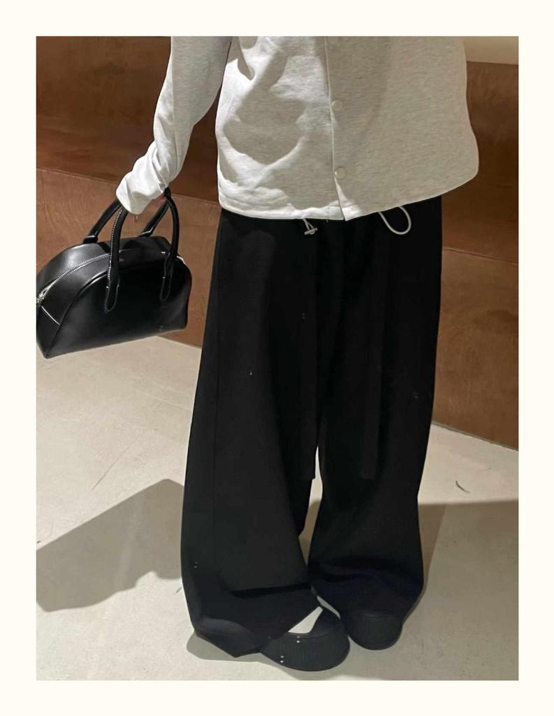 Da7 Women's High Waist Korean Style Plus Size Loose Wide Leg Harem Pants