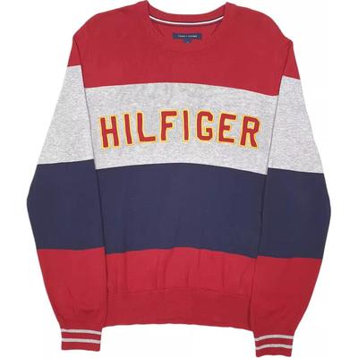 Logo Letter Patchwork Pullover Long Sleeve Knit Sweater Men Sweater Multicolor 78J1005-651