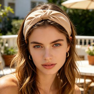 Yousheng Women Headband Twist Knotted Design Anti-Slip Design Comfortable Fit Wide-Brimmed Hair Hoop Hair Accessory