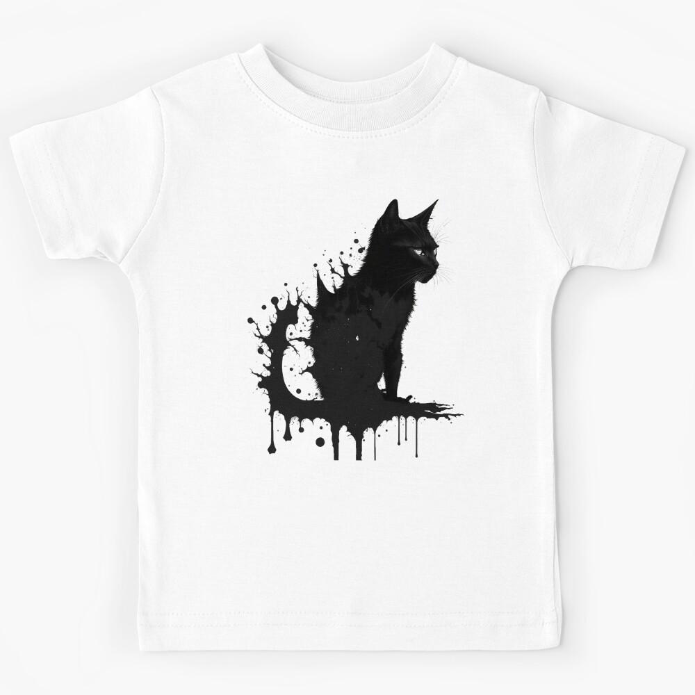 black cat silhouette Kids T-Shirt 100