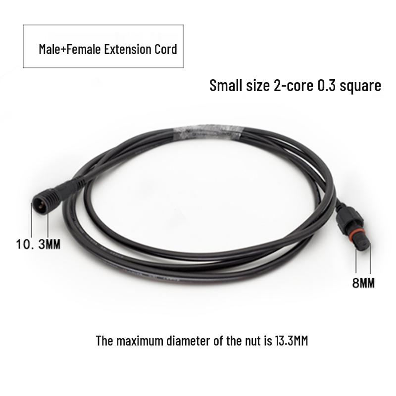 Waterproof Aviation Plug Male-Female Extension Connector for LED Lighting Fixtures