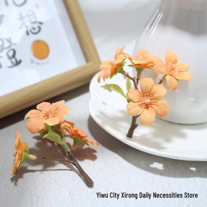 Handmade Five-Prong Plum Flower Wedding Hairpin Arrangement