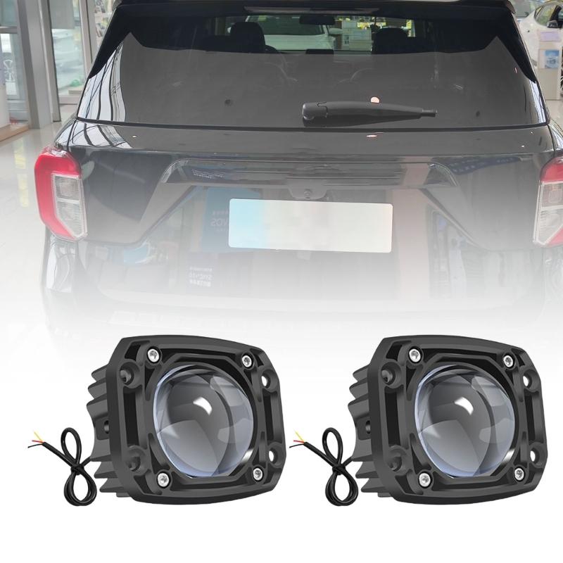 Powerful LED Double Color Fog Light Lamp Bulbs for Car Easy to Install Waterproof Long Distance Drivers Foggy Rainy Days