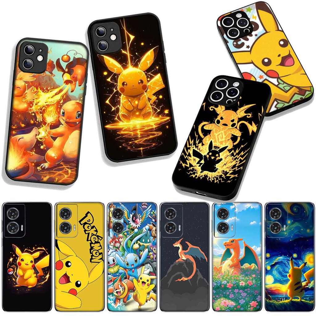 Phone Cover P-Pokemons GO Charmander P-Pikachus for Apple iPhone 16 15 14 Plus 13 12 Mini 17 Pro Max + ProMax 16E Air 15+ Case