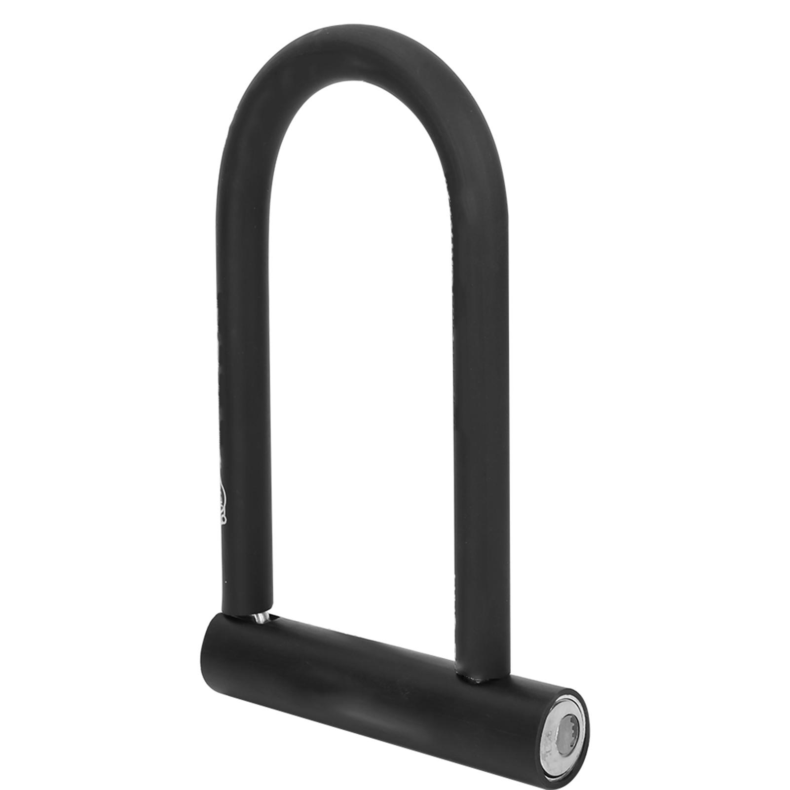 

Bicycle Bike U shaped Lock Steel Anti theft Lock Rustproof Pure Copper Core Locks 310 Black