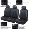 Housses de siège - TOYOUN - Similicuir - Compatible airbag - Lot de 3 pièces