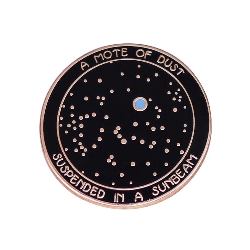 Sunlit Speck Brooch: Cosmic Science Inspiration Badge