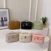 New Arrival Luxury Soft Pu Leather Travel Handle Double Zipper Ladies Beauty Vanity Case Large Capacity Cosmetic Bags