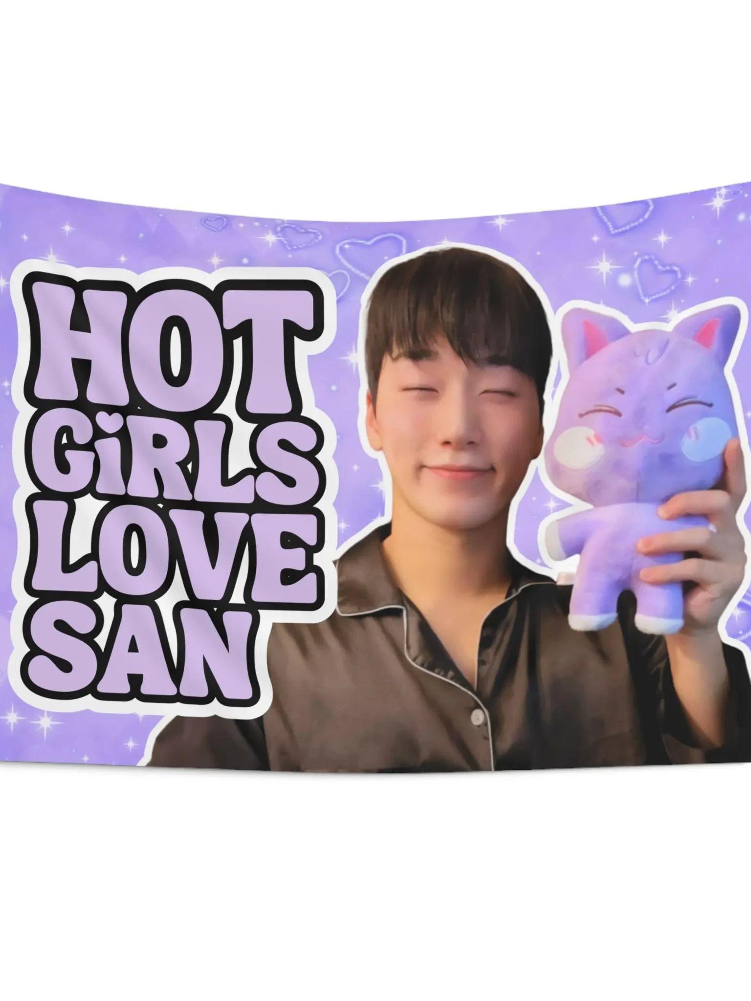 

Поклонение идолам Настенный декор Модный гобелен с K-Pop звездой Декоративный гобелен Тема идолов Декор комнаты Молодежный идол Украшение спальни 29x37in