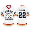 Unisex Fashion Hockey Jersey Sportswear Lightweight Breathable Athletic Shirt with Printed Numbers and Letters for Outdoor Activities