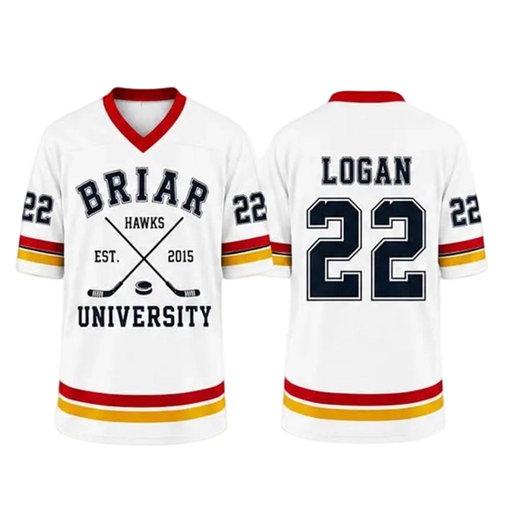 Unisex Fashion Hockey Jersey Sportswear Lightweight Breathable Athletic Shirt with Printed Numbers and Letters for Outdoor Activities
