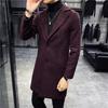 Autumn and Winter New Men's Woolen Trench Coat Slim Single-breasted Woolen Coat Medium and Long Coat
