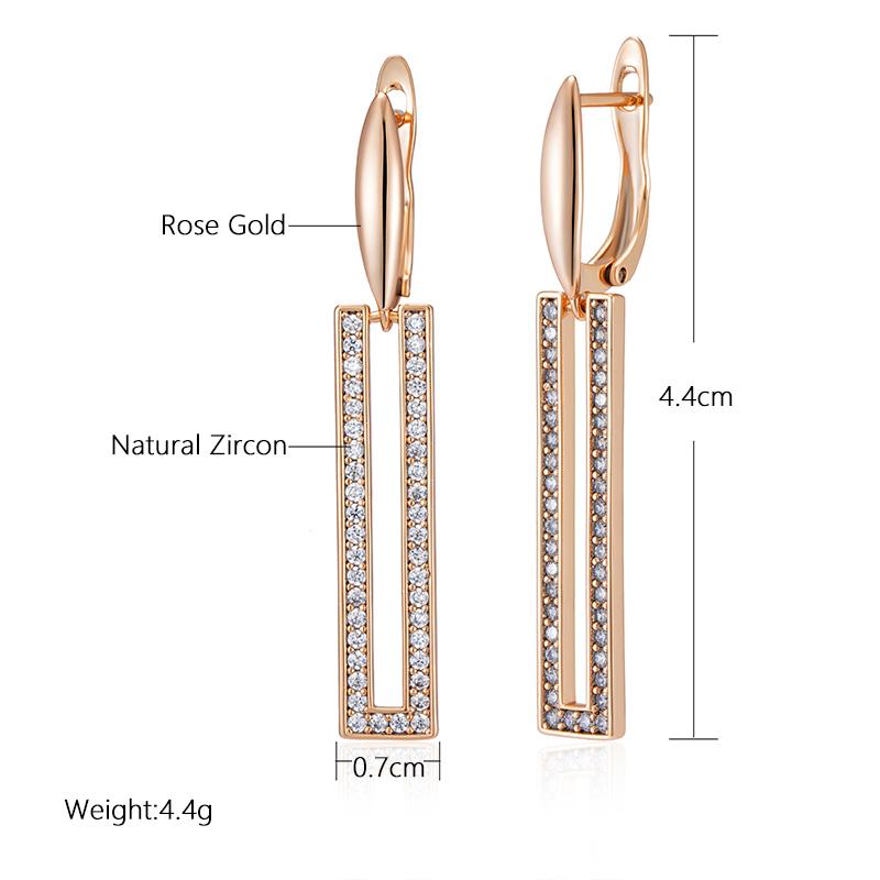 Длинные висячие серьги Kinel цвета розового золота для женщин — фото 5