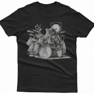 Oktopus spielt Schlagzeug T-Shirt – Lustiges Drummer Grafik-T-Shirt