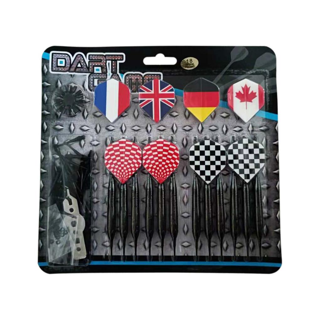 Set freccette per bersagli elettronici 18g MASTER Ottone Placcato Nero 12 pz