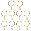 10Pcs Sturdy Metal Curtain Clip Rings Easy To Use Smooth Pull Space-Saving Load-bearing Curtain Rings