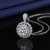 Sunflower Necklace 5 Carat Moissanite Pendant Full Diamond Light Luxury Collarbone Chain