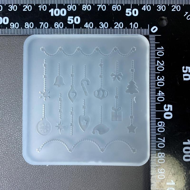 Flexible Silicone Molds Christmas Themed Accessories Epoxy Resin Ornament Pendant Mould Practical Jewelry Making Tool