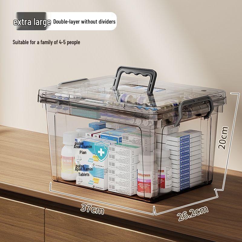 JunKaiWei Transparent Multi-layer Portable First Aid Storage Box