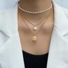 Collana Trendy con Ciondolo a Cuore per Donna - Catena Minimalista per la Clavicola con Chiusura OT per uno Stile alla Moda
