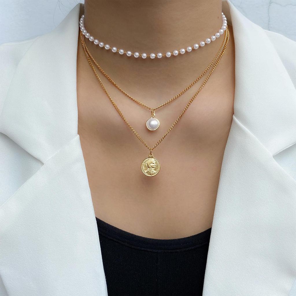 Collana Trendy con Ciondolo a Cuore per Donna - Catena Minimalista per la Clavicola con Chiusura OT per uno Stile alla Moda