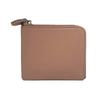 Ventura Women's Bifold Leather Mini Wallet with L-Shaped Zipper and Coin Purse, Compact, Large Capacity, Cute, Popular, Perfect for Travel (Coral