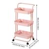 Rolling Cart With 4 Wheels Large Capacity Strong Load-Bearing Rolling Storage Cart With Handle Multifunctional Storage Shelves