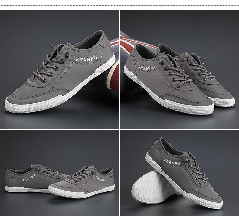 Men's Spring Canvas Slip-On Shoes: Korean Style, Trendy, Breathable, Elastic Band, Low-Top, Casual Skate Shoes