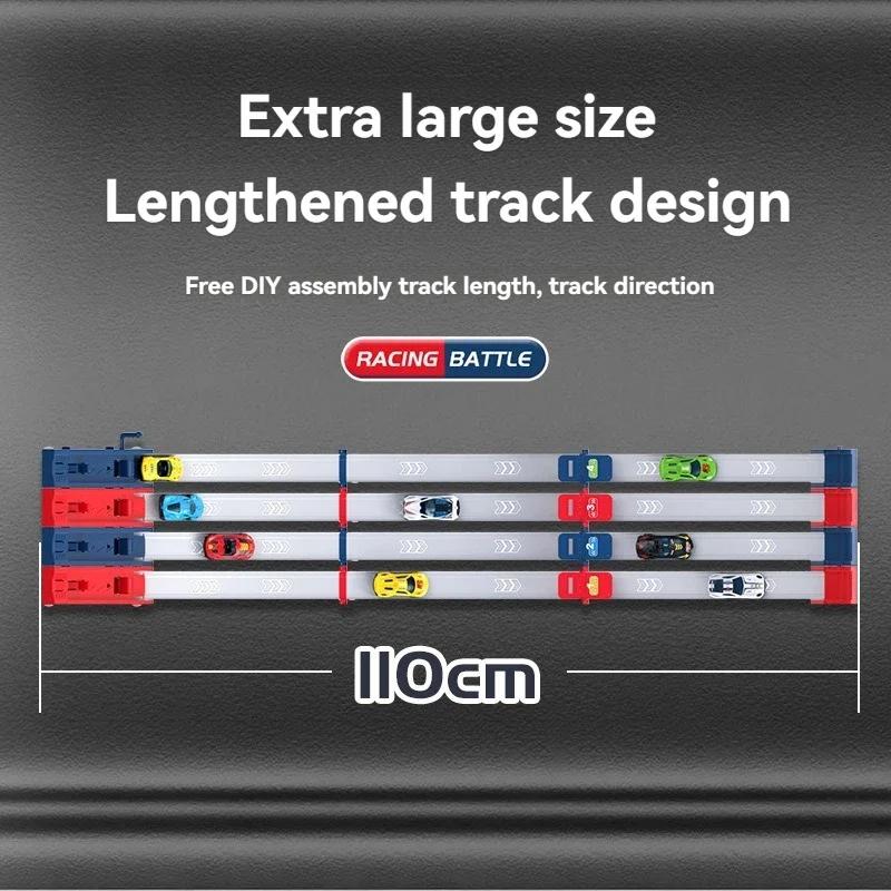 2/4/8 Cars Set Racing One-Click Catapult Track Kids Toys Multiplayer Roller Coaster Parent-Child Interaction Dual-Mode Gameplay