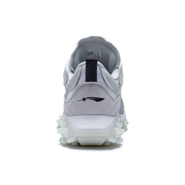 Li Ning Textile, Leather Trendy Cushioning Slip Resistant Abrasion Resistant Low top Casual Shoes Men's Light Lime AZGS081-2