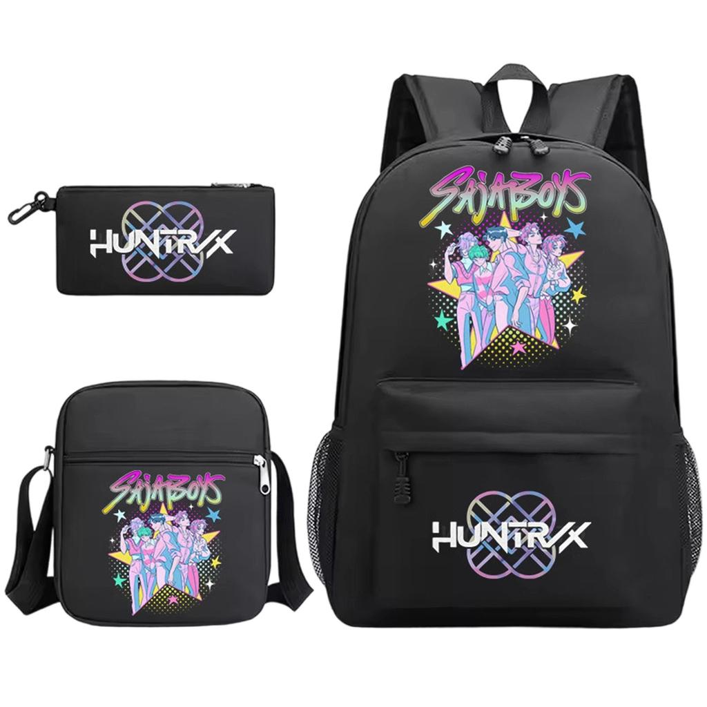 Kpop Dívčí batoh Vysokoškolský styl Velká kapacita Lehký Cestovní batoh Taška Třídílná sada