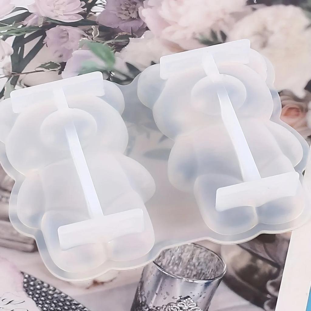 1pc/3pcs/5pcs DIY bear casting mold, silicone resin epoxy bucket mold, agate crystal epoxy resin pendant casting mold