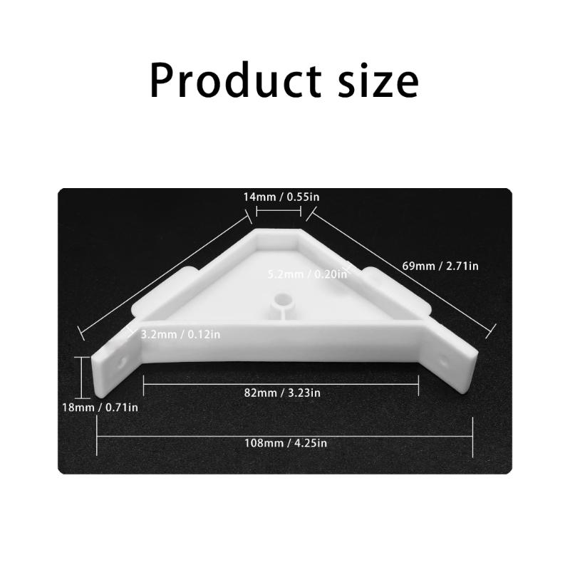Pack of 12 Plastic 90 Degree Corner Bracket Rack for Secure Cabinet Countertops And Shelf Installation Furniture Support