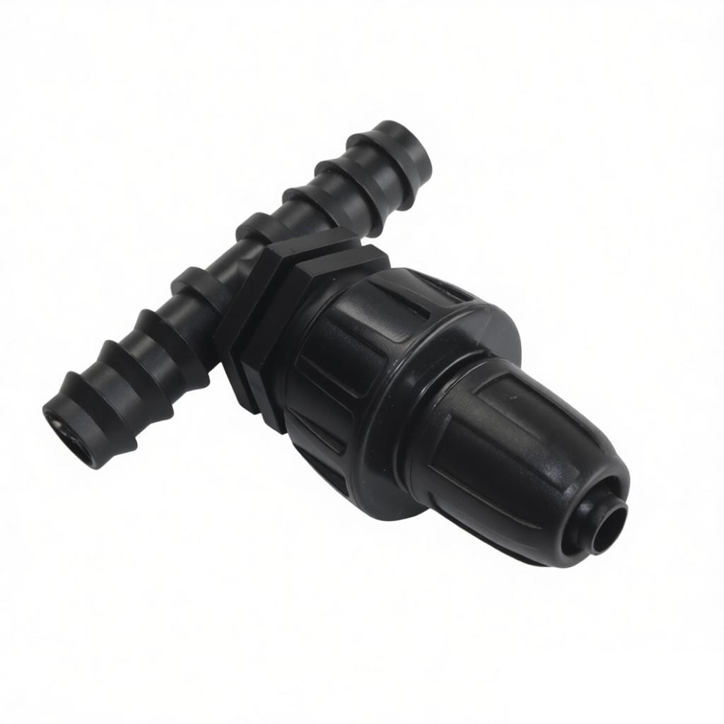 IBC Tank T-type Bulkhead Tee, Plastic Hose Barb Connector for Water Tank, Aquarium & car wash