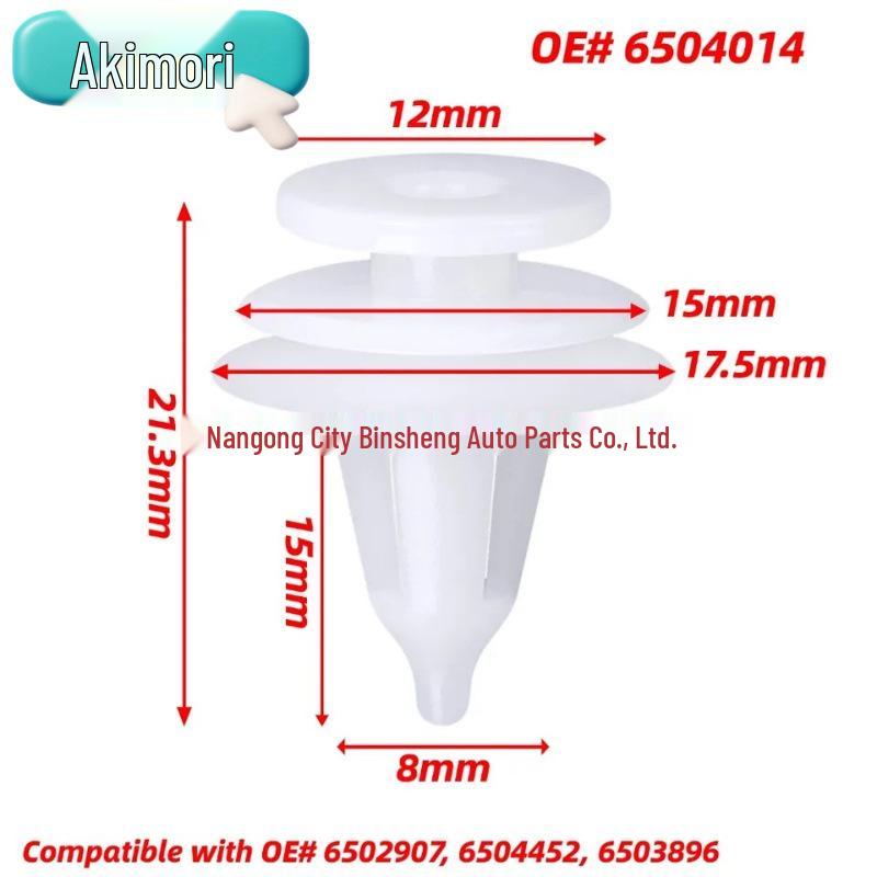 20 SZTUK OE# 6504014 Klipsy do listew drzwiowych dla Jeep Cherokee i Grand Cherokee