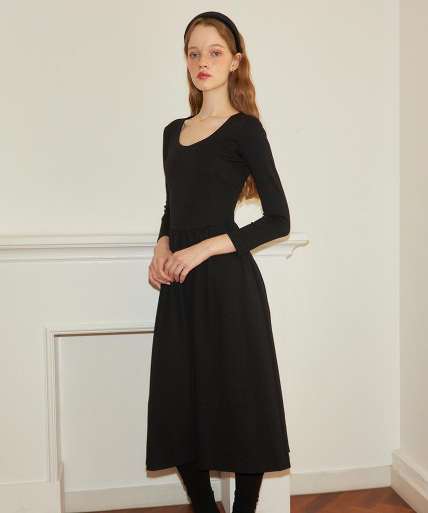 SALON DE YOHN Basic Ballet Core Dress_ Black
