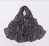 New Chiffon Hijab With Rhinestones Diamonds Scarf Shawls Solid Headscarf Wraps Ramadan Eid Hijabs Glitter Headband Turban