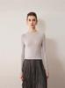 2025 Autumn New Arrival: Korean Style Slim Fit Ladies' Striped Wool Sweater with Round Neck