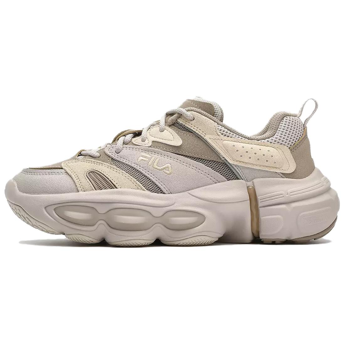 

Fila Et Fabric Synthetic Leather Comfortable Versatile Low-Top Casual Shoes Women Casual Shoes Gray Brown F12W342109ASM 38.5