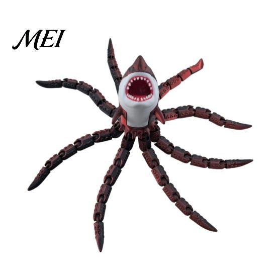 Digital Horror Art Collectible 3D Printed Sea Monsters, Articulated Fidget Toy, Eater Deep Creature Terrifying Model Collectible, Stress Relief