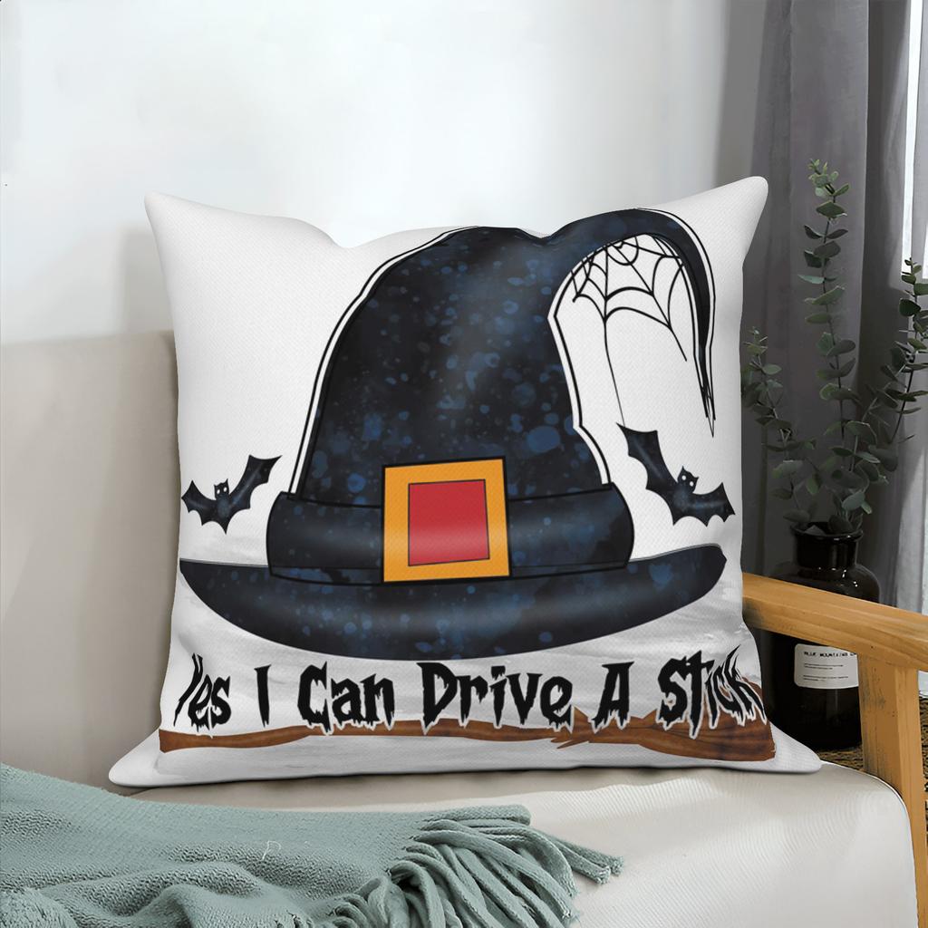 Halloween Throw Pillow Covers Pumpkin Ghost Witchy Linen Sofa Bed Pillowcase Square Cushion Cover Spooky Halloween Party Decor