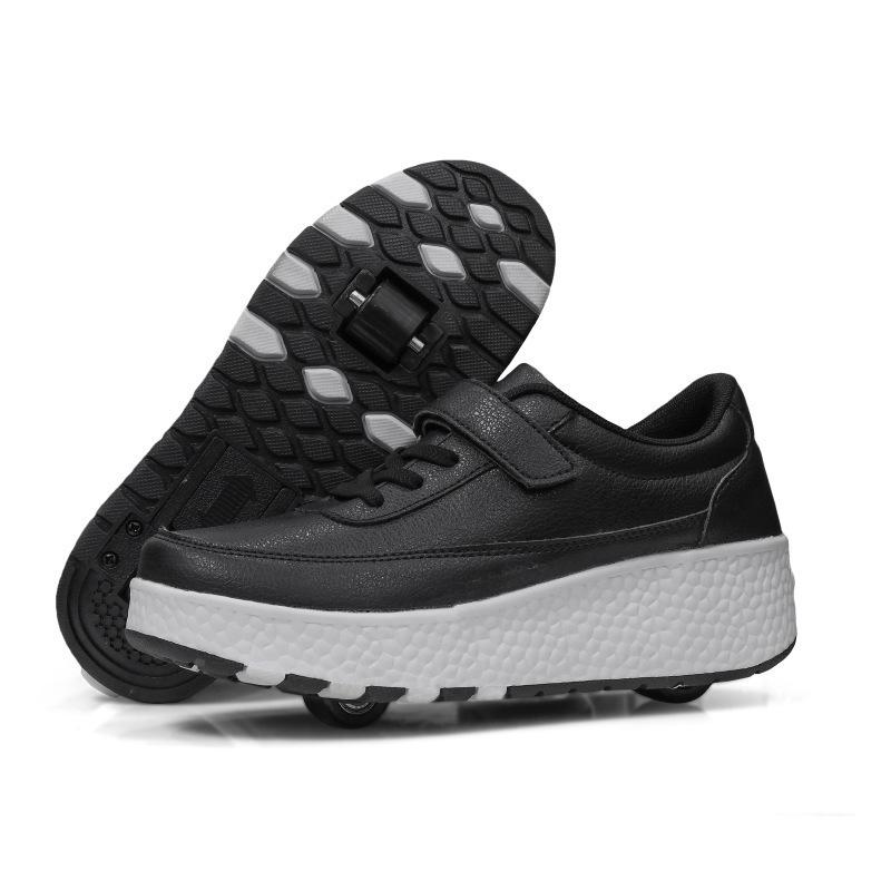 

Кроссовки-ролики с двойными колесами, невидимые, для девочек, студенческие, автоматическая ходьба, для мальчиков, колесные кроссовки, детская деформируемая обувь 42