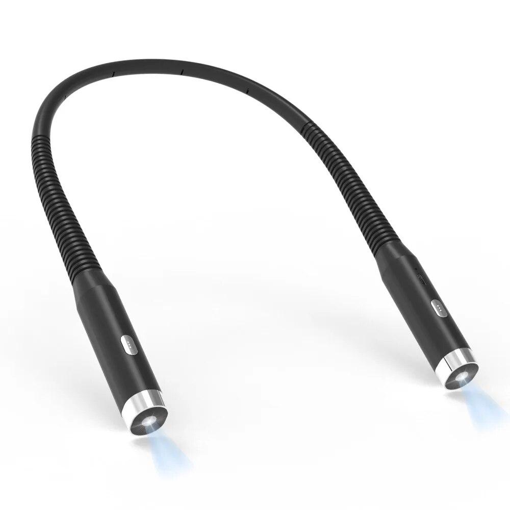 

Светодиодная подвесная лампа для чтения на шею, гибкая портативная повязка на голову с громкой связью, универсальное освещение, лампа для чтения на шею, подвесная лампа для чтения на шею чёрный