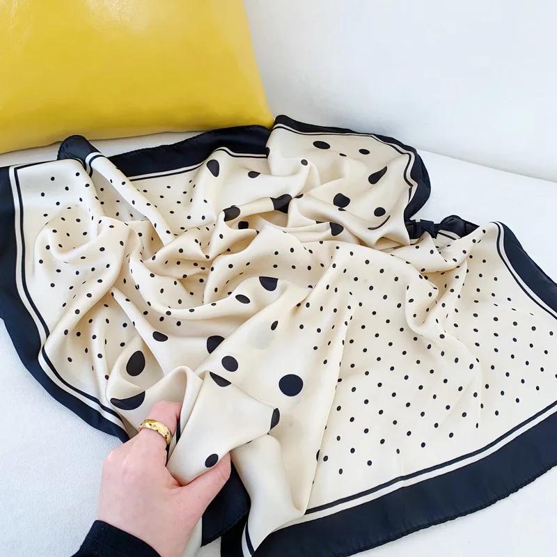 70*70cm Fashion Handkerchief Neck Scarf For Women Small Shawl Silk Satin Hair Scarfs Female Square Headband Bandana Head Scarves