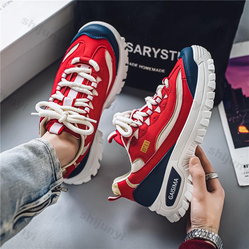 Fashion 2025 Autumn Fashion Trend Casual Low Top Thick Soled Sports Shoes for Men Niche Designed Comfortable Versatile Platform sneakers