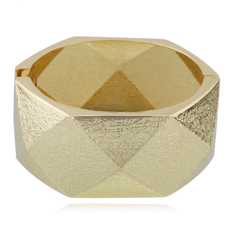 Exaggerated Punk Irregular Wide Cuff Bangle Vintage Geometric Metal Bracelets Bangles For Women Men Jewelry Accessories