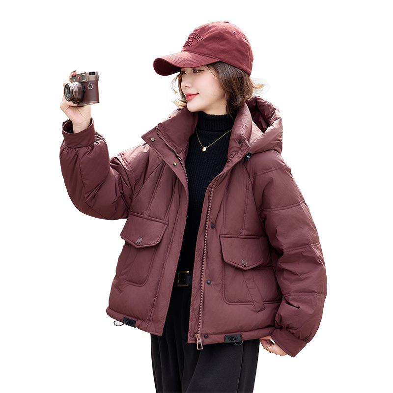 2024 Women's Short Down Jacket: Fashionable, Warm, Age-Defying White Duck Down Coat